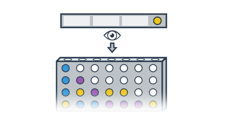 Padací piškvorky: pohled shora